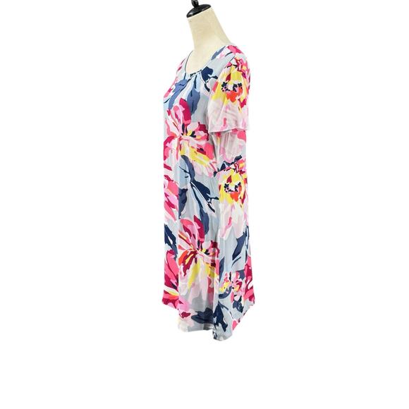 Joules Krista Bold Colorful Floral Print Knee Length Spring Summer Shift Dress - Picture 3 of 12